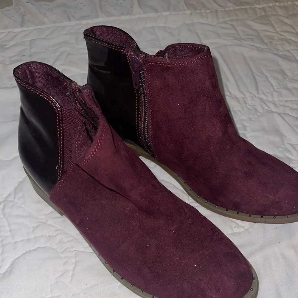 Girls Old Navy Burgundy Ankle Boots